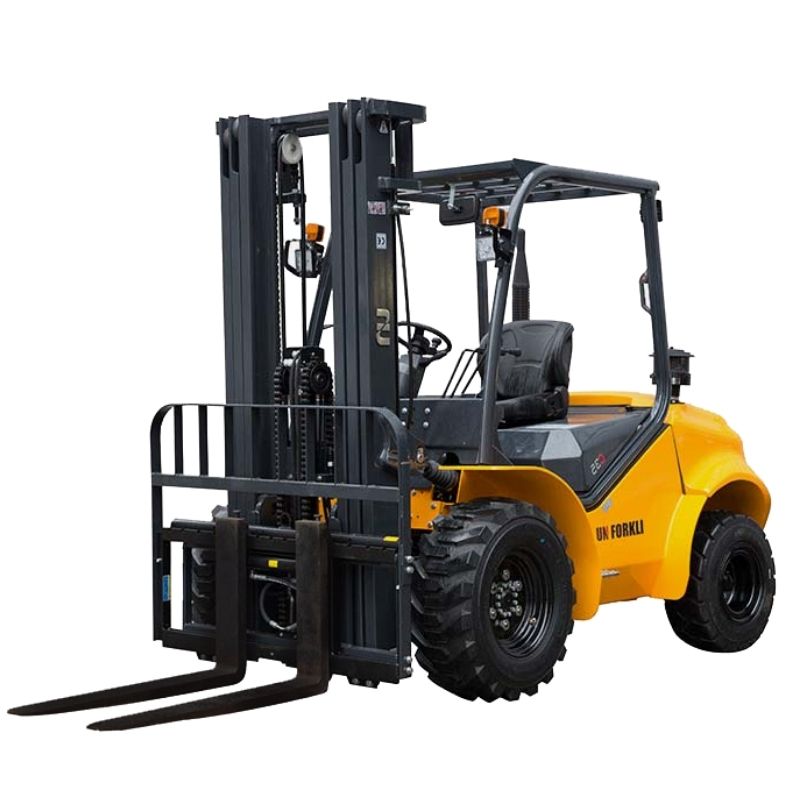 UN Forklift 2.5T Diesel Rough Terrain 2WD Forklift